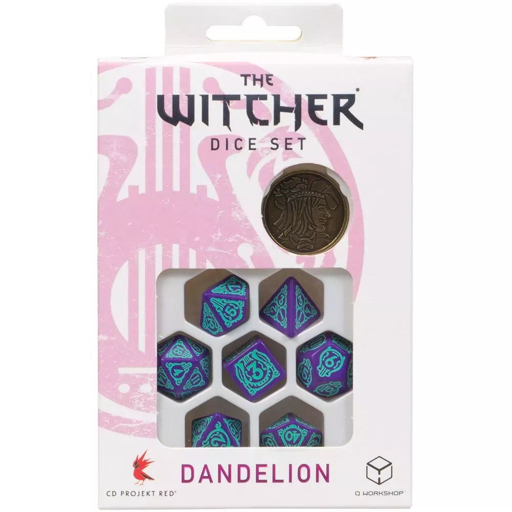 Набор кубиков The Witcher: Dandelion – Half a Century of Poetry, 7 шт.